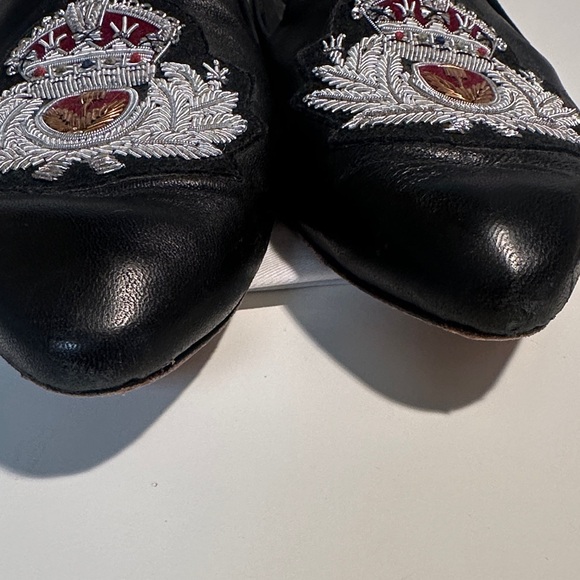 Veronica Beard Black Embroidered Flats - Picture 2 of 8